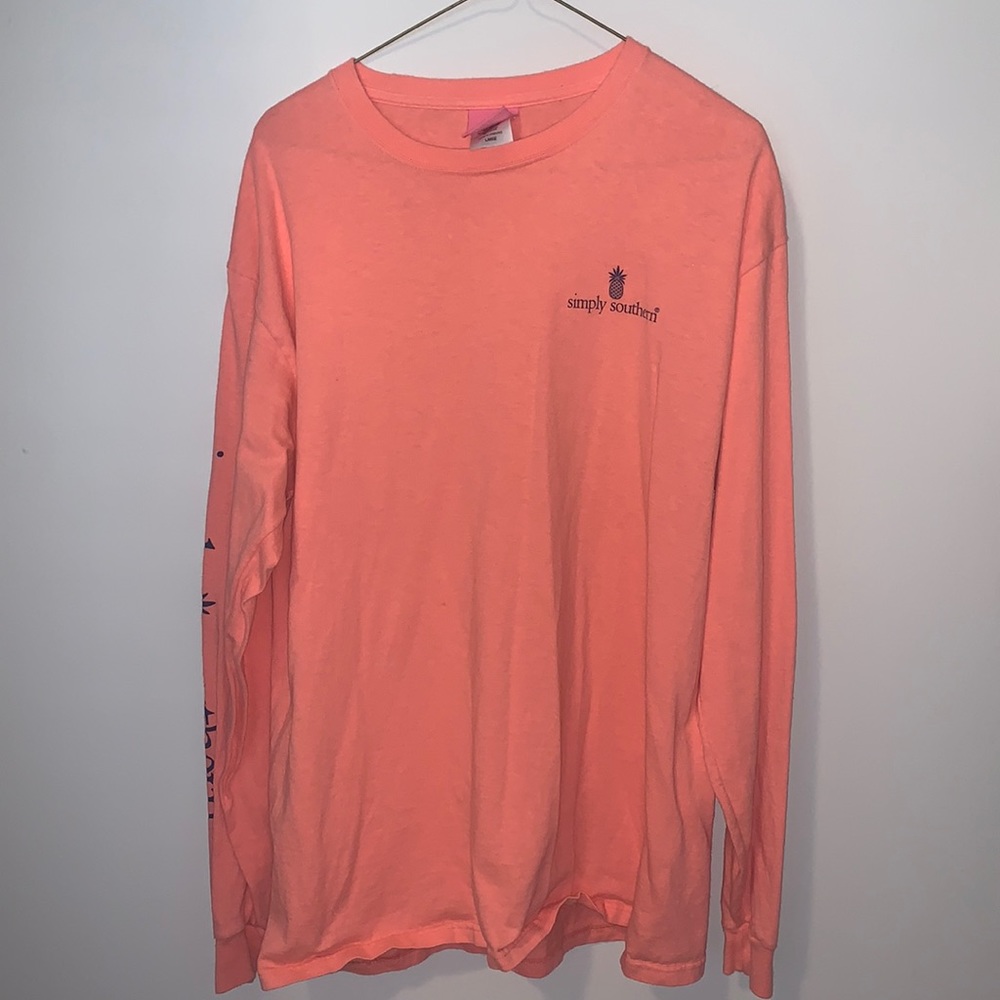 Women’s simply southern coral long sleeve tee
